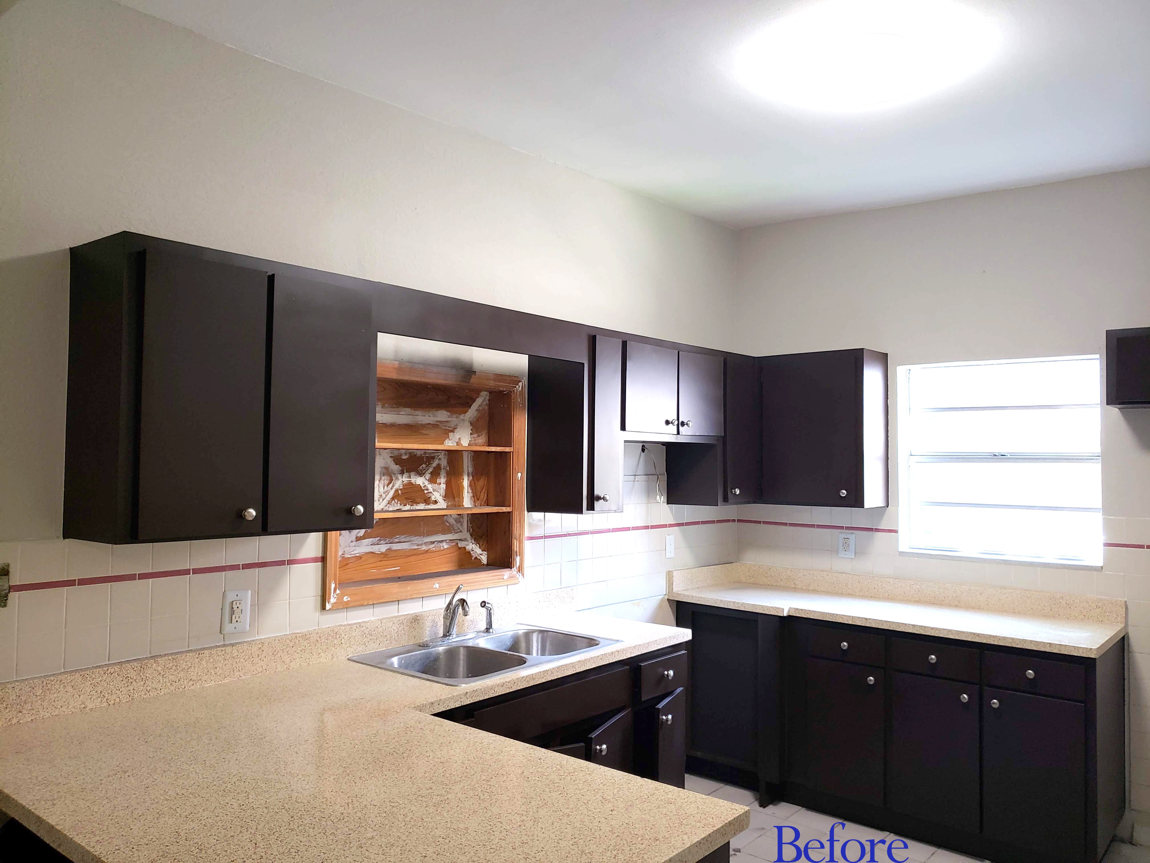 Cabinets before