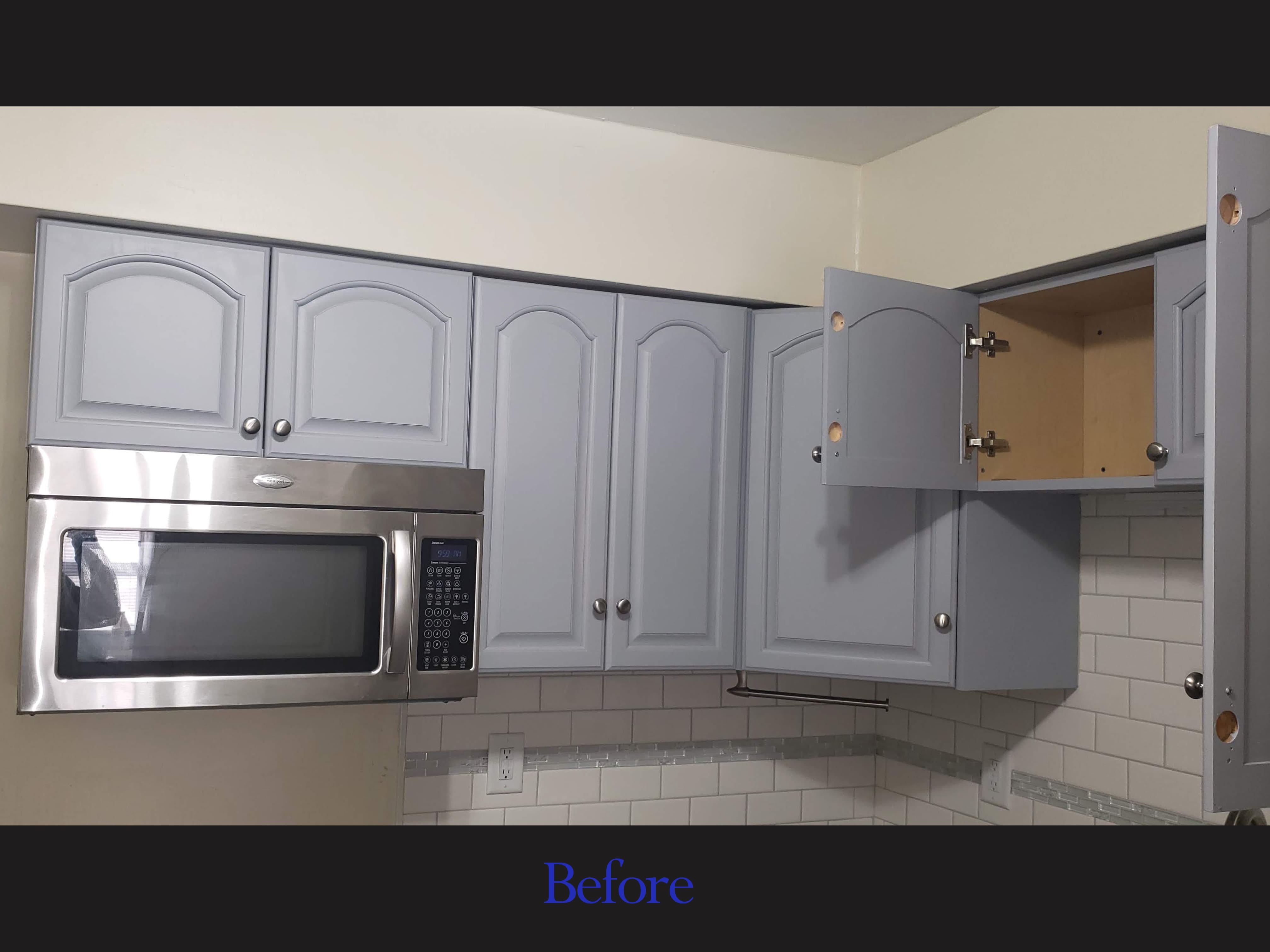 Cabinets before
