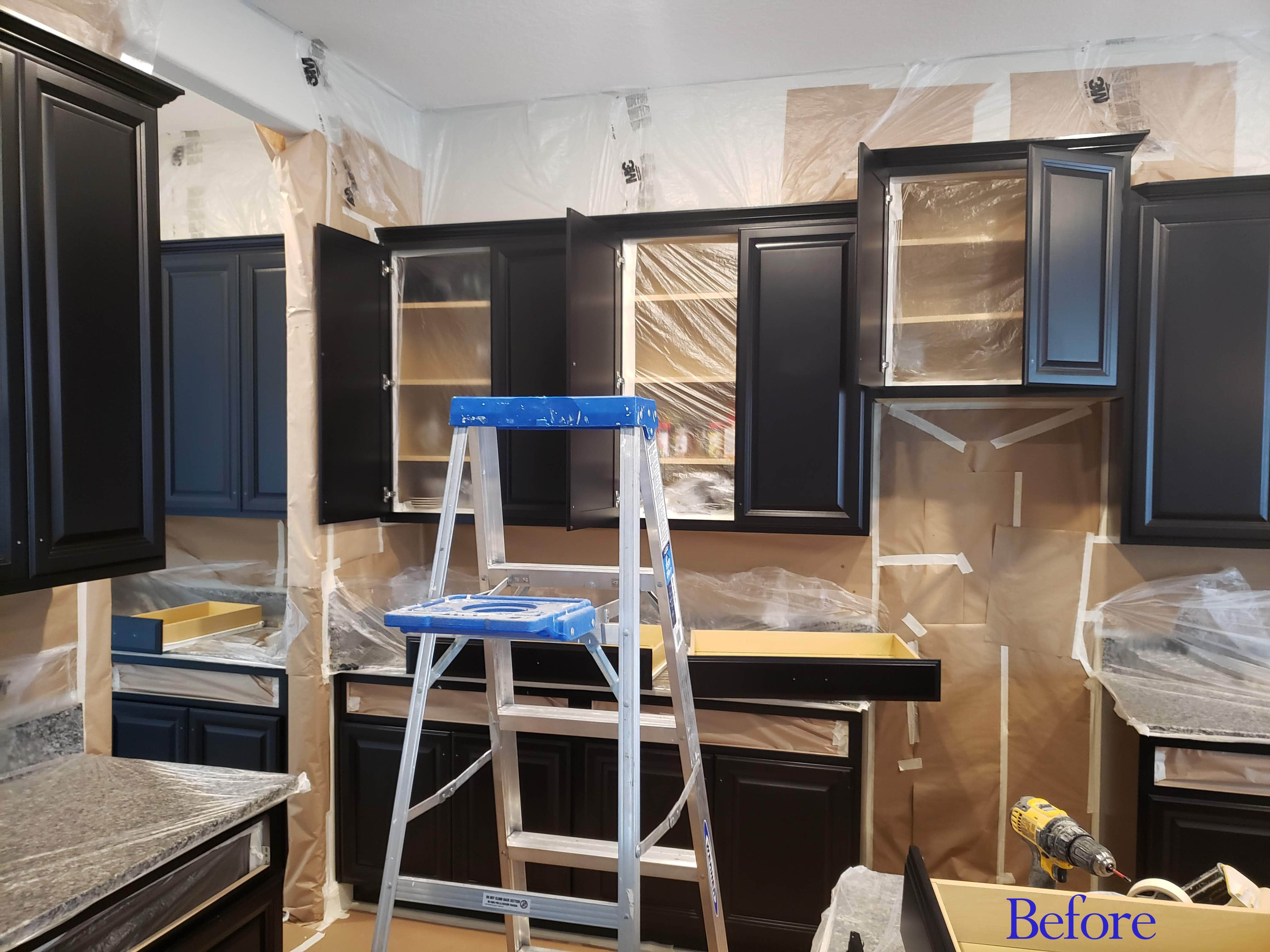 Cabinets before