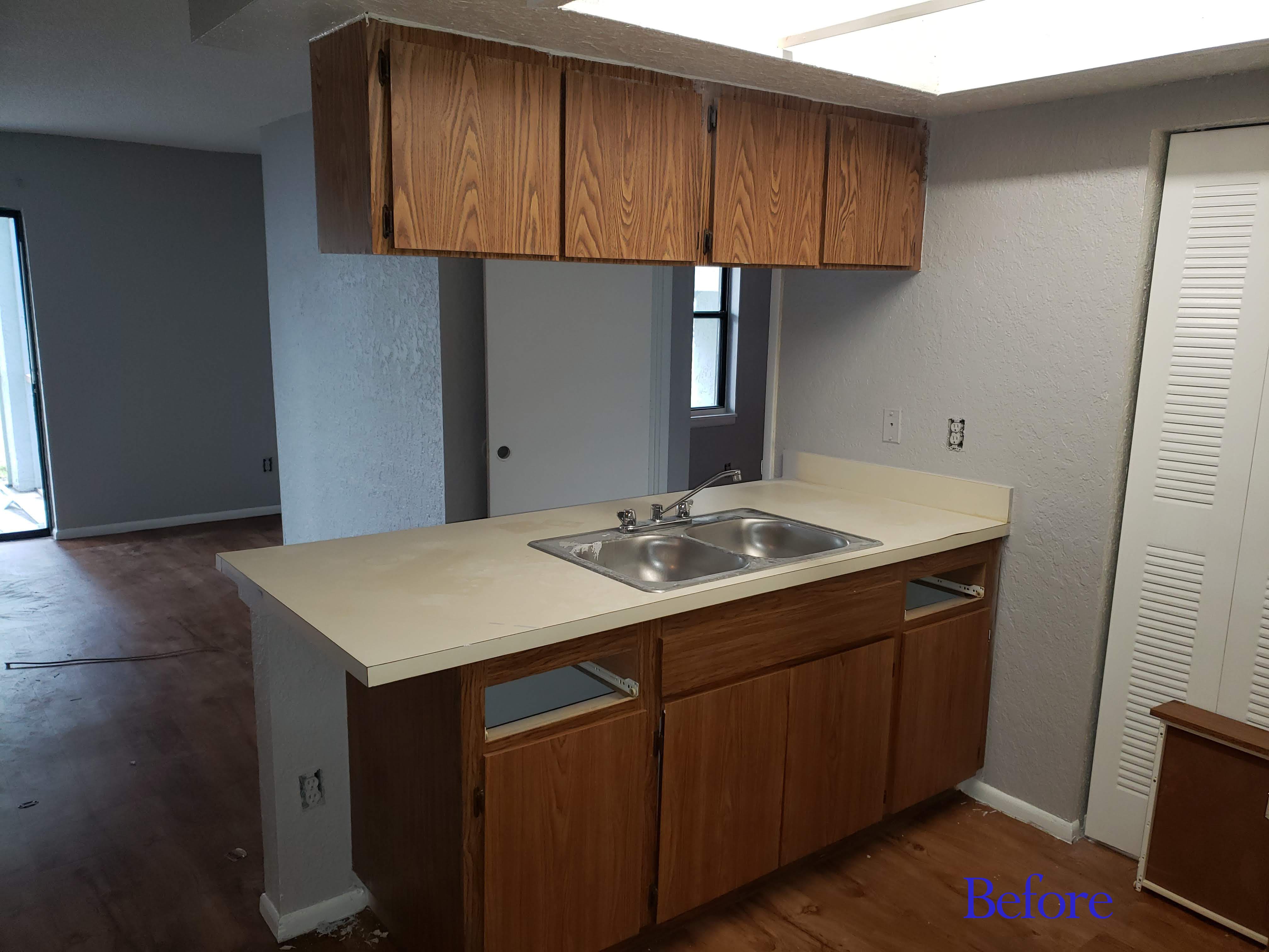 Cabinets before
