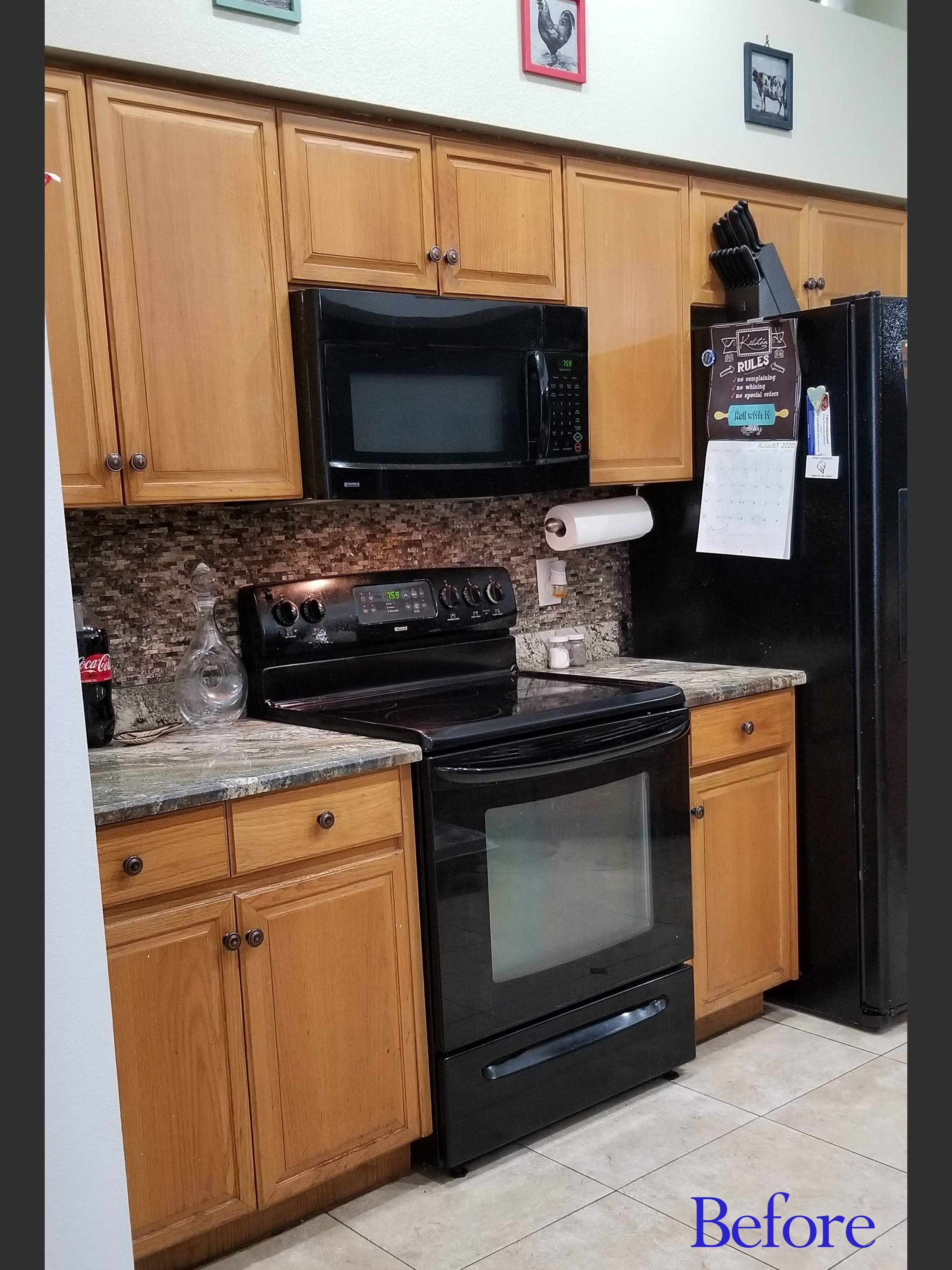 Cabinets before