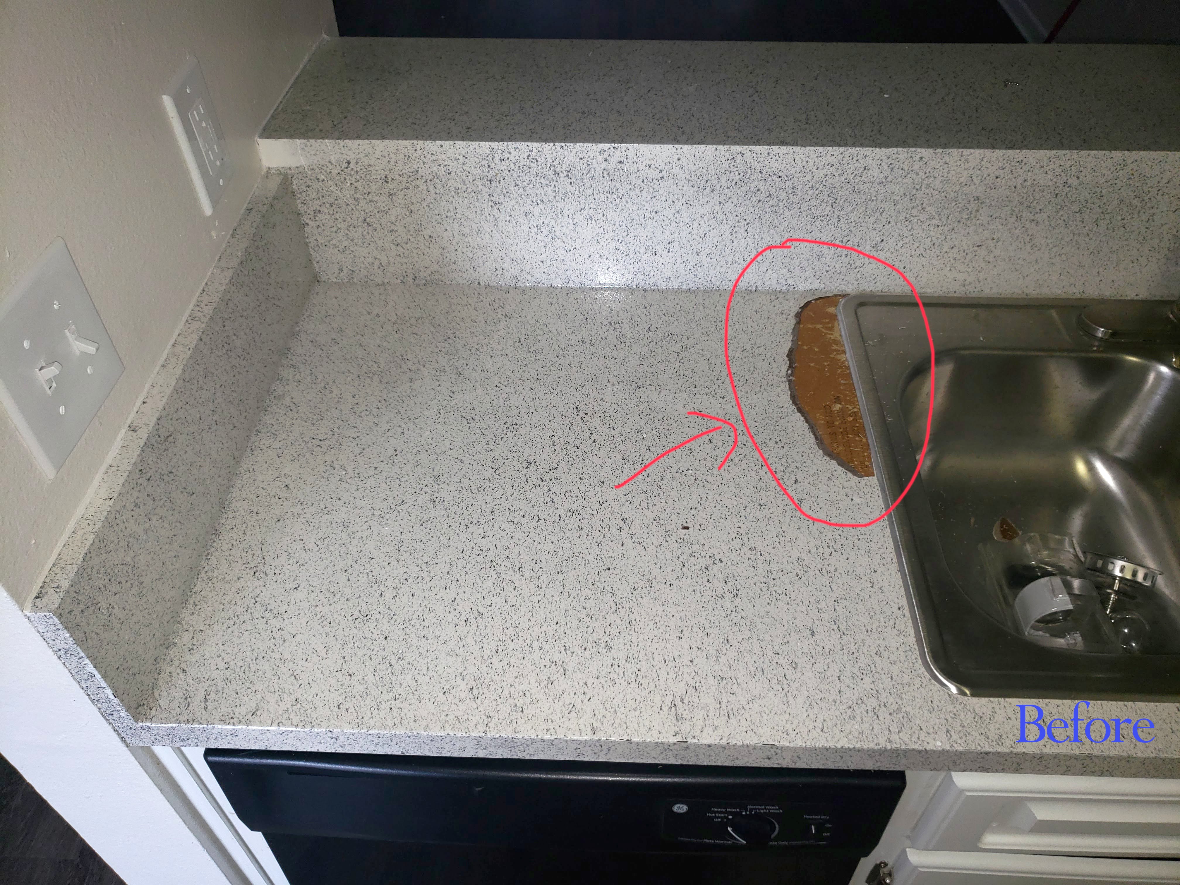 Countertops before